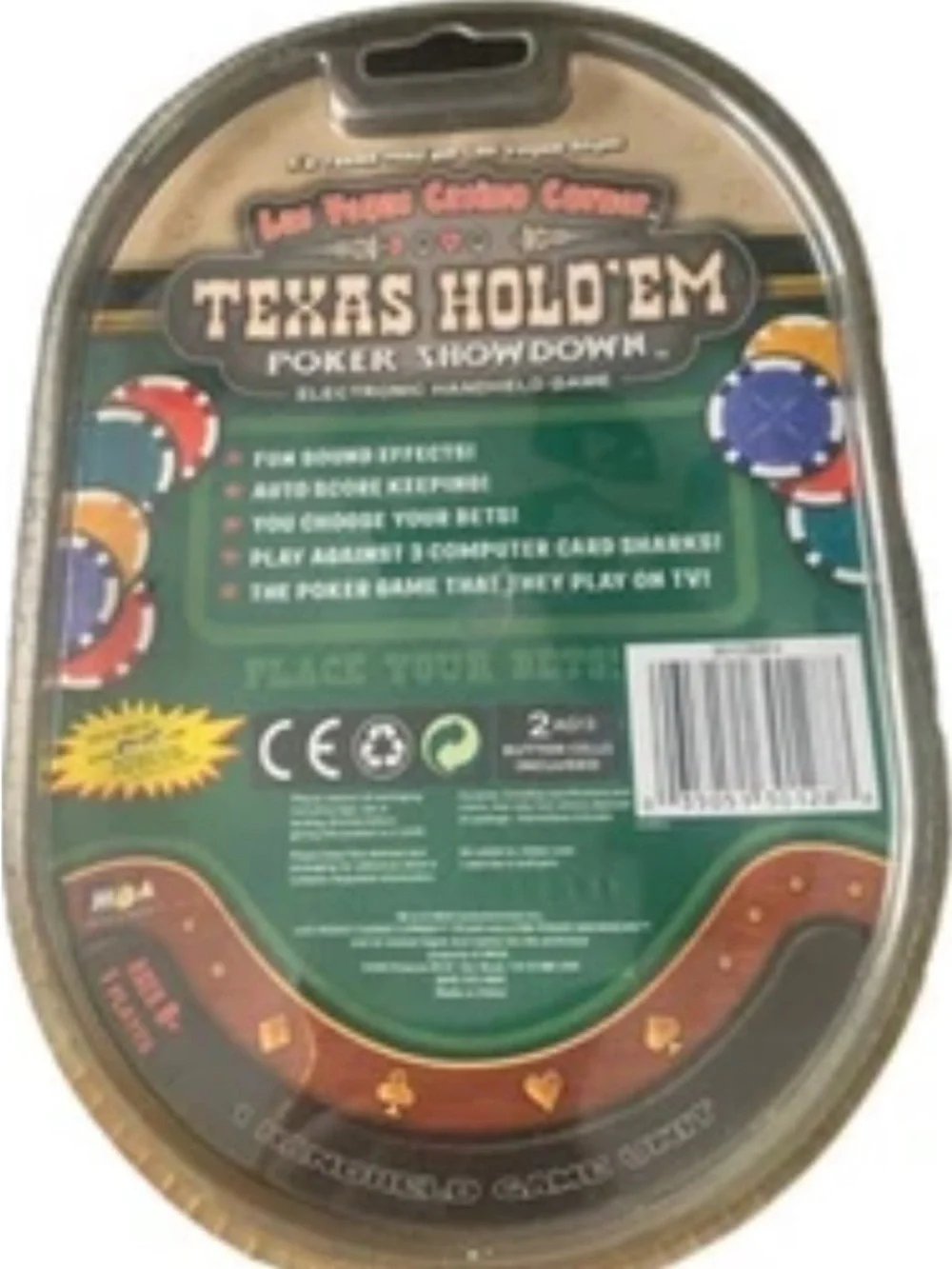 NEW Vintage MGA Entertainment Texas Hold’em Las Vegas Casino Handheld Game